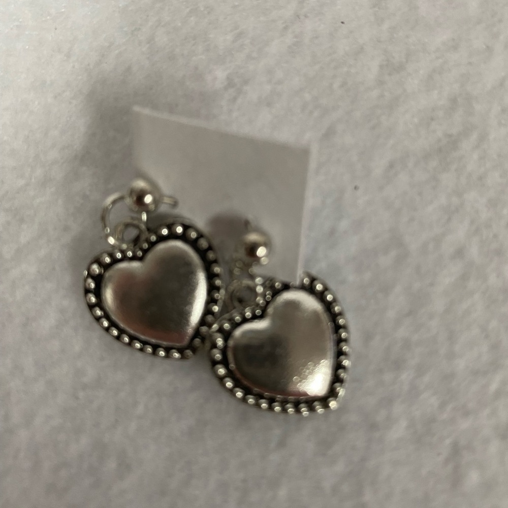 Goth Style Heart Dangle Earrings (DH)
